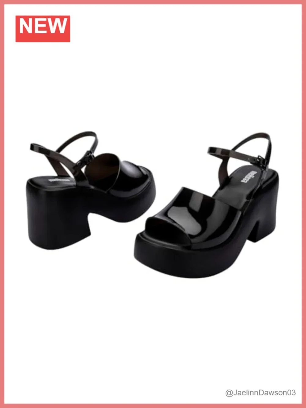 Melissa Lina Vegan Platform Sandals Women's Jelly Shoes Ankle Strap